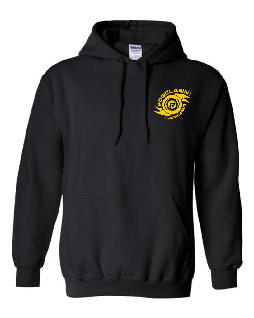 #1- Black Hoody- Printed Left Chest