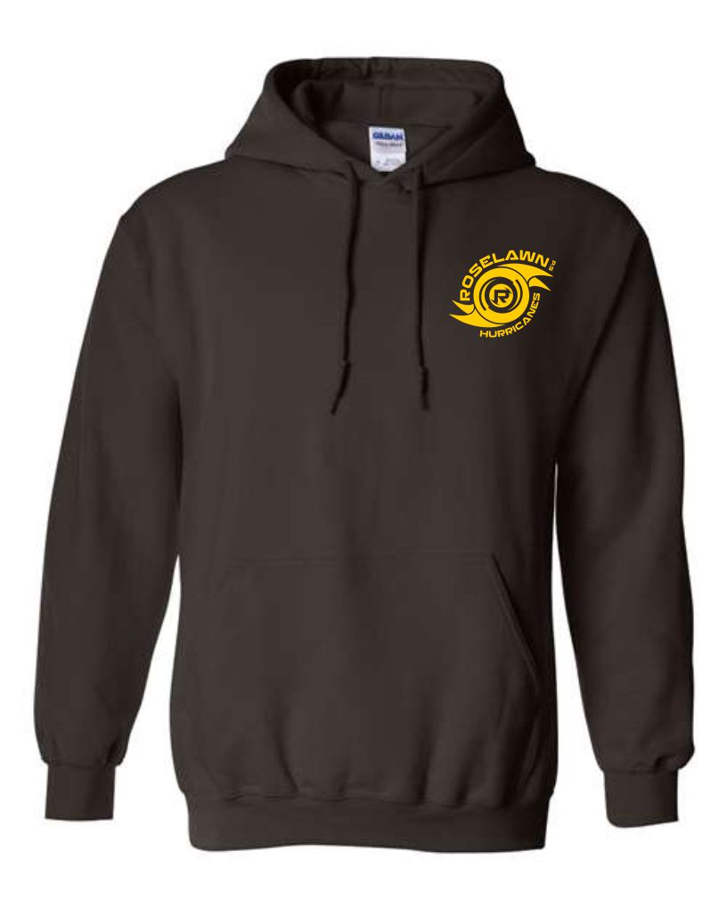 #1- Brown Hoody- Printed Left Chest
