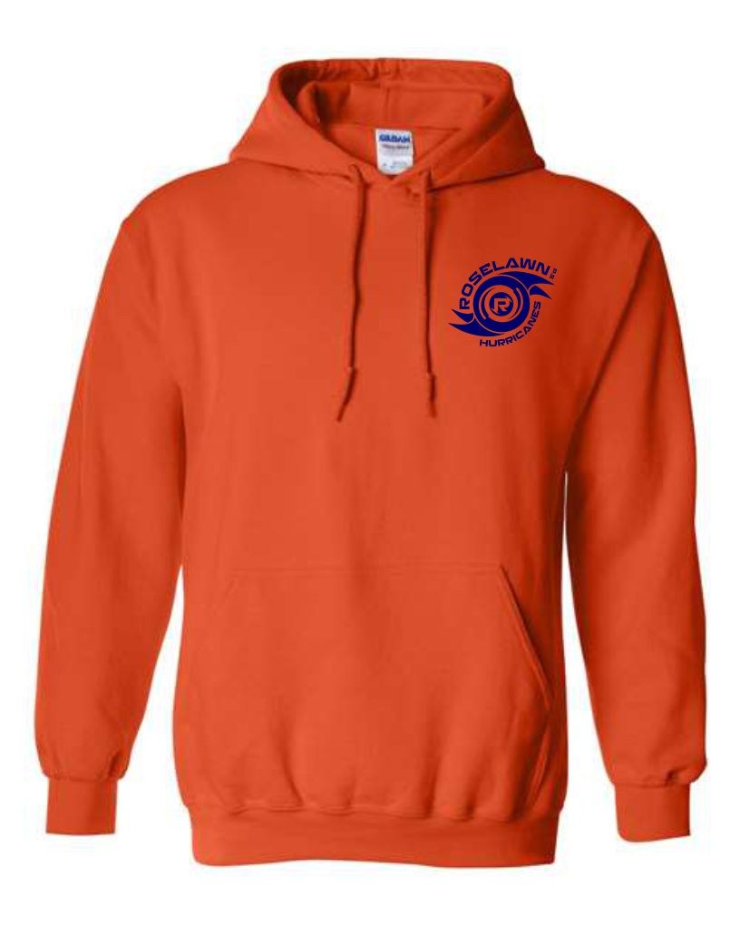 #1- Orange Hoody- Printed Left Chest