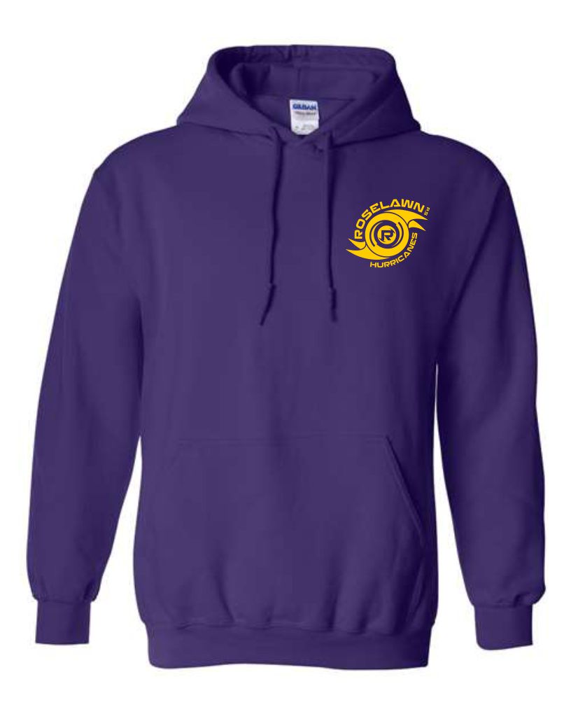 #1- Purple Hoody- Printed Left Chest