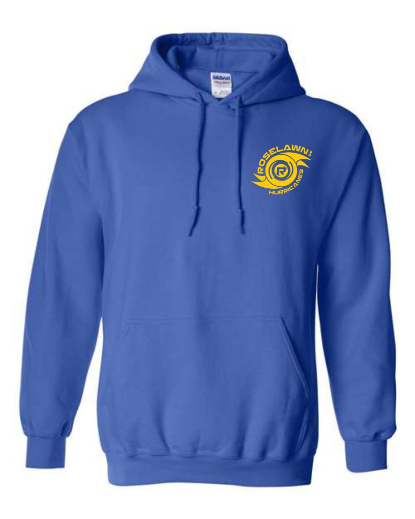 #1- Blue Hoody- Printed Left Chest