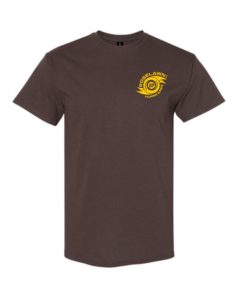 #2- Brown Cotton T-Shirt- Printed Left Chest