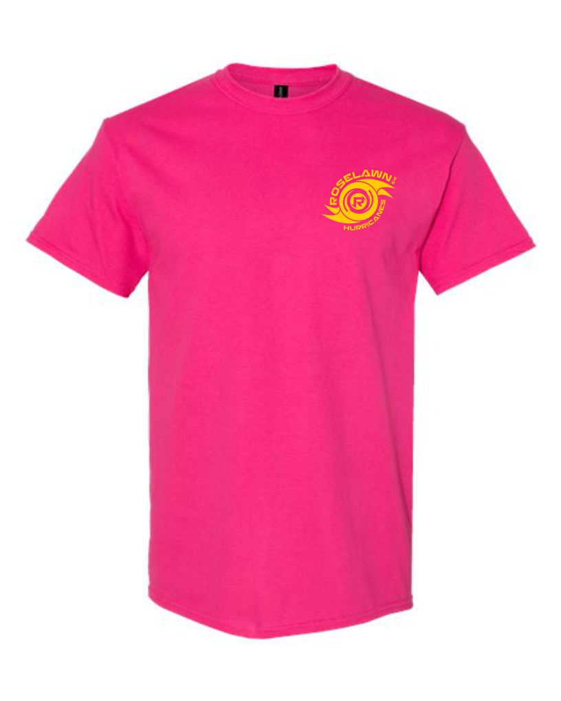 #2- Pink Cotton T-Shirt- Printed Left Chest