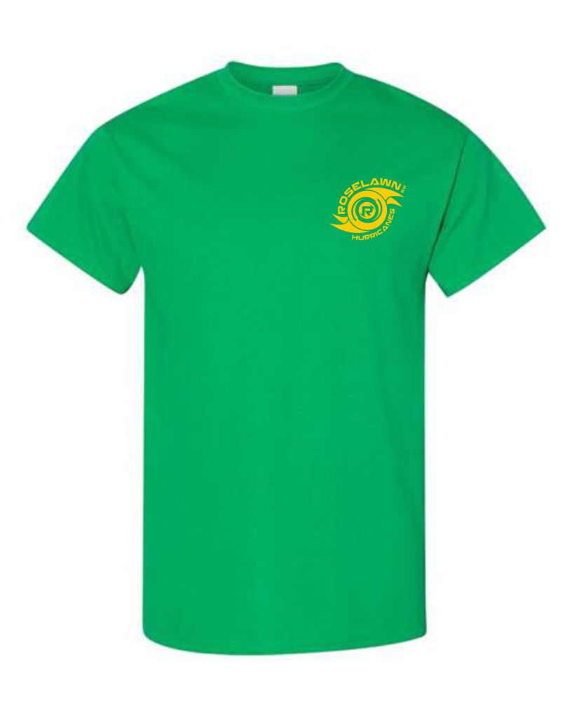 #2- Green Cotton T-Shirt- Printed Left Chest