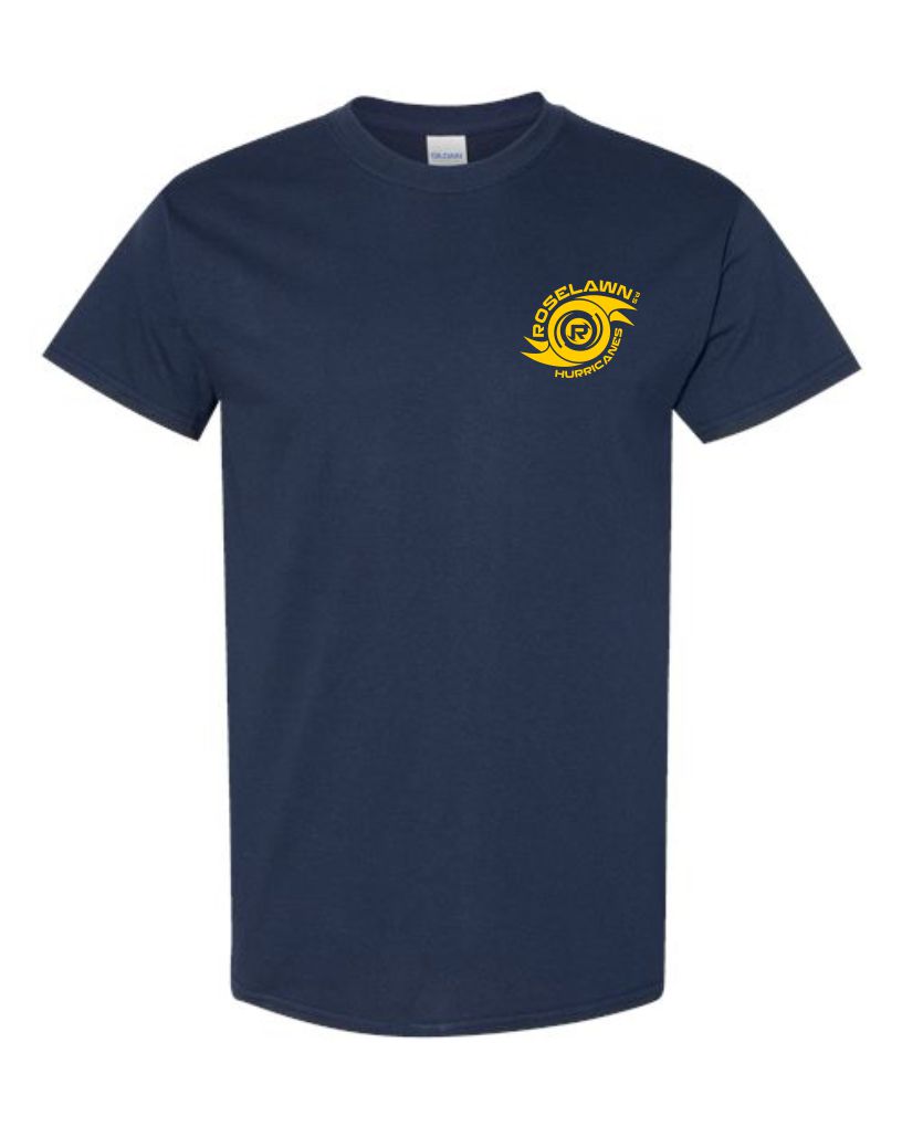 #2- Navy Cotton T-Shirt- Printed Left Chest