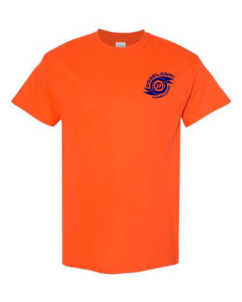 #2- Orange Cotton T-Shirt- Printed Left Chest