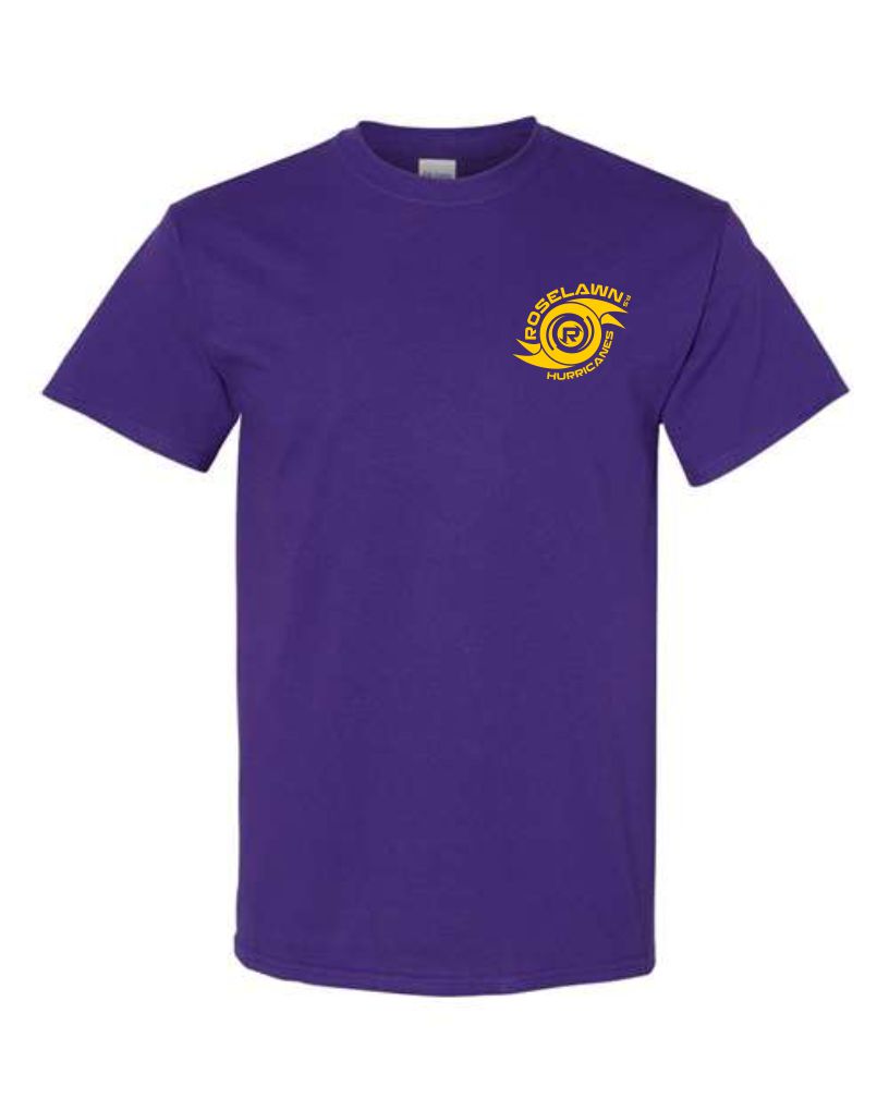 #2- Purple Cotton T-Shirt- Printed Left Chest