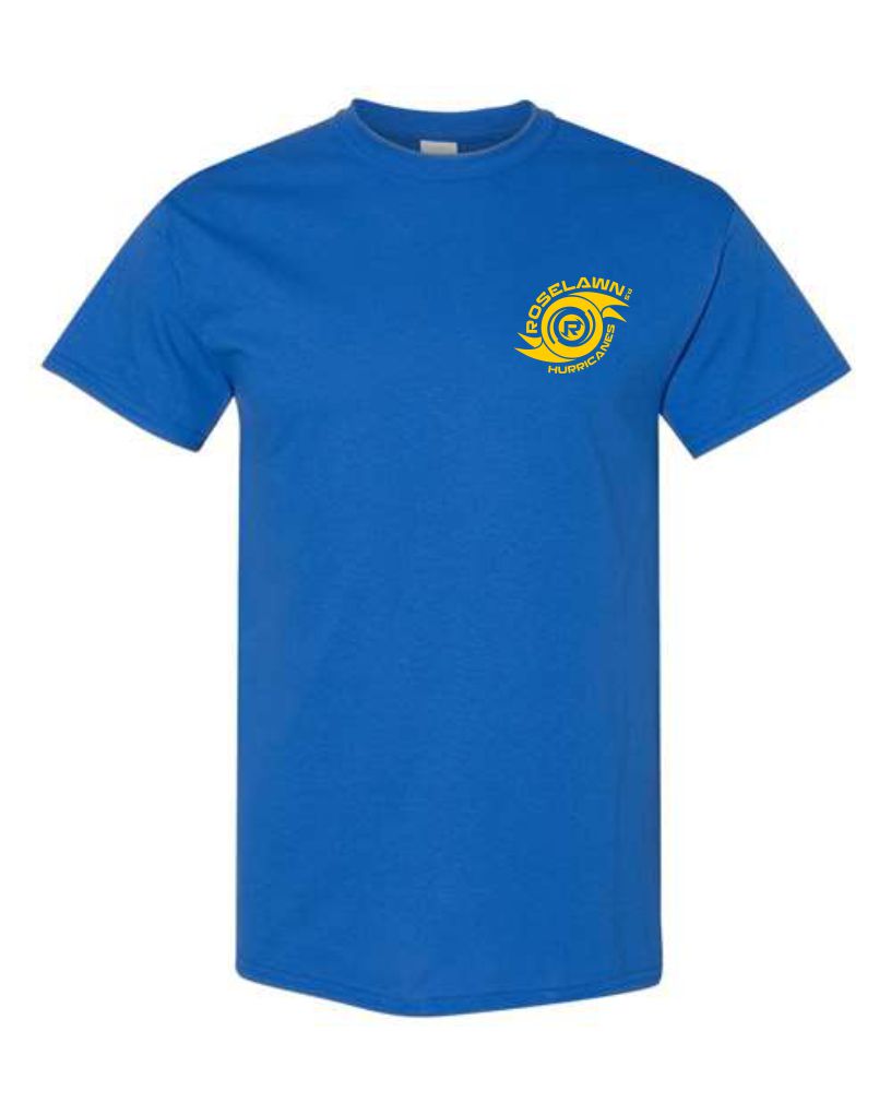 #2- Blue Cotton T-Shirt- Printed Left Chest