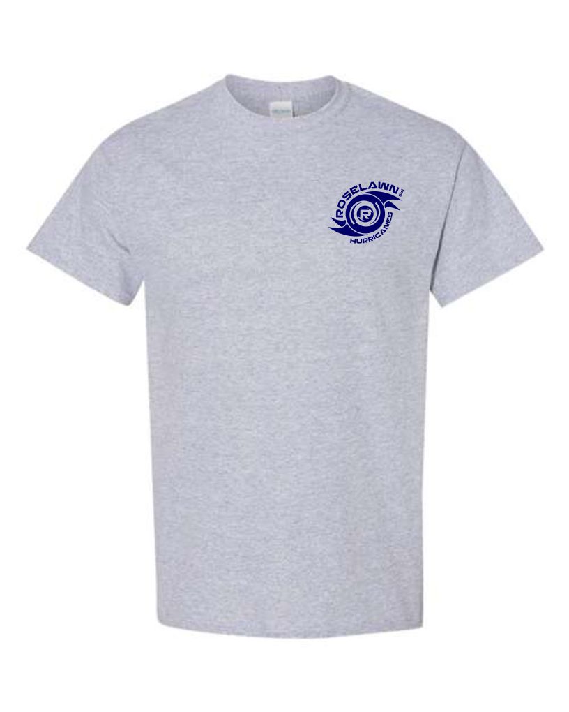 #2- Grey Cotton T-Shirt- Printed Left Chest