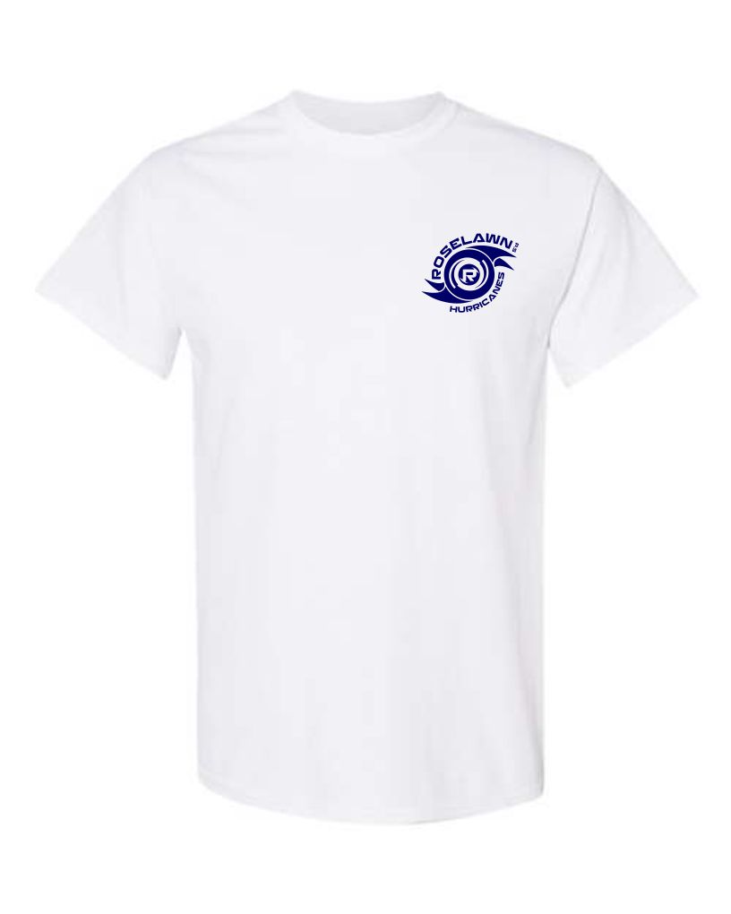 #2- White Cotton T-Shirt- Printed Left Chest